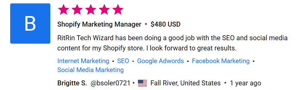 Shopify Website Marketing Review